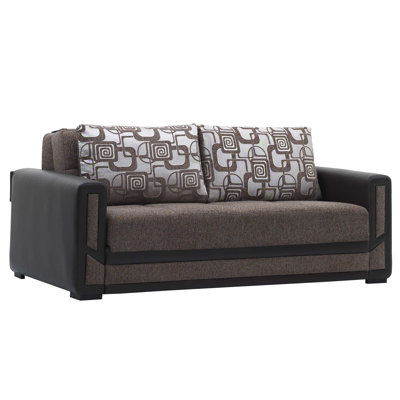 Ferree Collection Upholstered Convertible Sofabed with Storage by Hokku Designs
