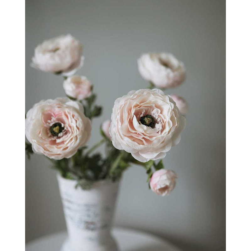 Renoncule rose artificielle 19,5 po, Rose
