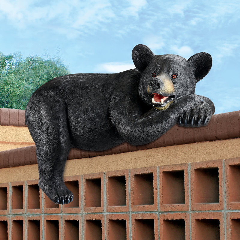 Lemont The Lounger Black Bear Garden Statue