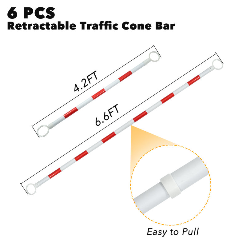 Barres de circulation rétractables en PVC 50 - 78,7 po