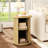 Adalia 17.7" Fluted Round End Table With Tambour Sliding Door-1590705136