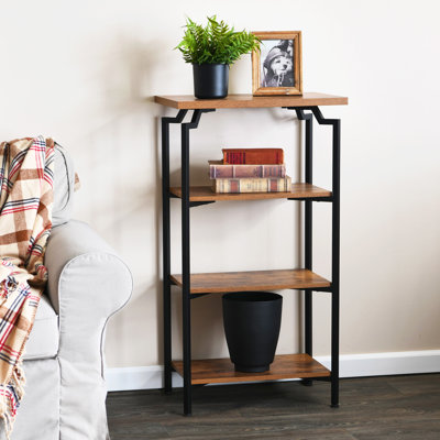 Bibliothèque à quatre niveaux Rustic Hickory