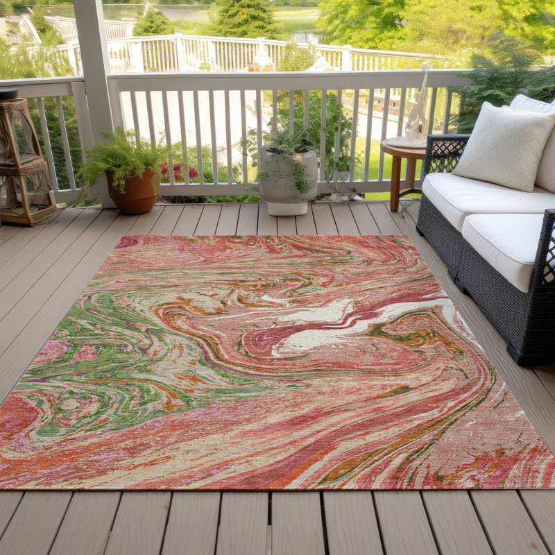  Tapis intérieur / extérieur lavable à la machine Chayden ACN1061, Rectangle 10 pi x 14 pi