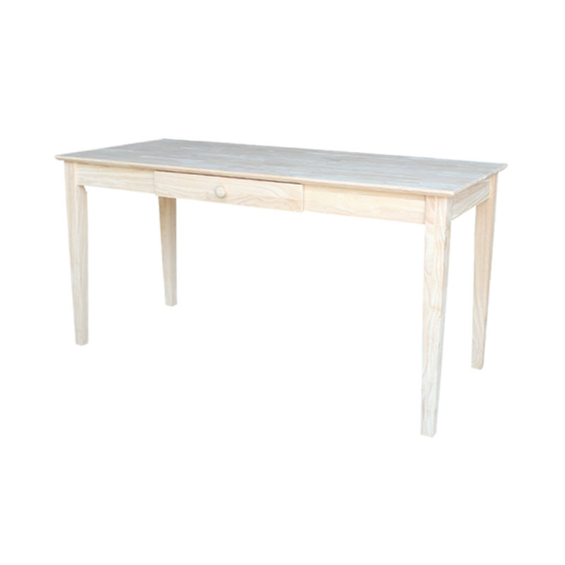 Leadington Solid Wood Writing Desk, 30" H x 60" W x 26" D, Unfinished/ Ready to Finish