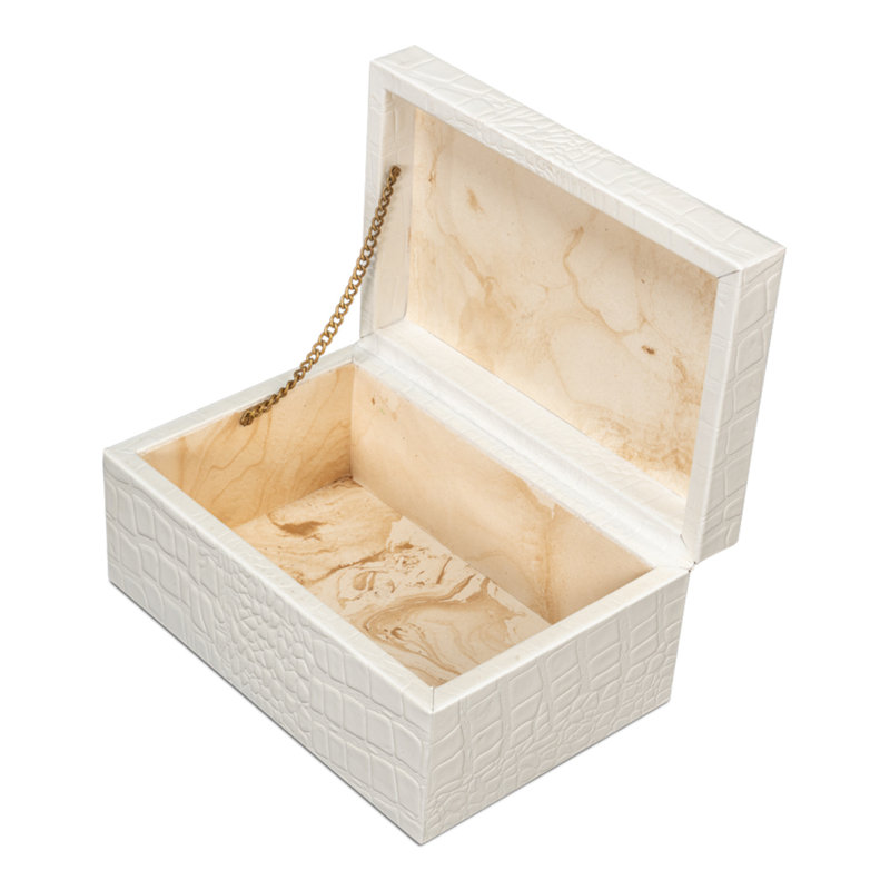 Shagreen Handmade Decorative Box, Ivory
