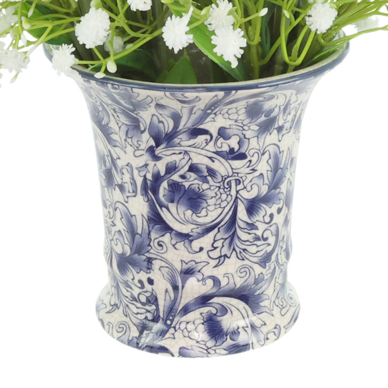 Baby Breath Arranged in a Ceramic Vase
