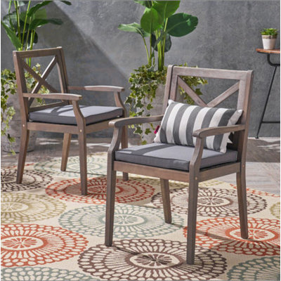 Chaise de salle à manger Perla, 2 pièces, avec 2 coussins