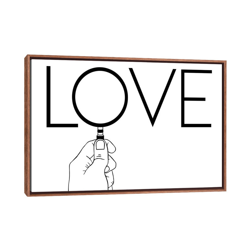 Love Is Never How It Looks by Filippo Spinelli - Print on Canvas, 66.04 cm H x 45.72 cm W, Classic Brown Wood Framed