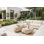 Cast Boulder Coffee Table, Roman Stone, SM