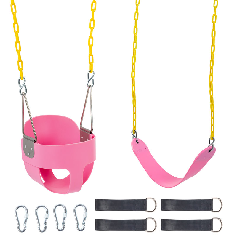 Balançoire avec chaînes Winado, Rose