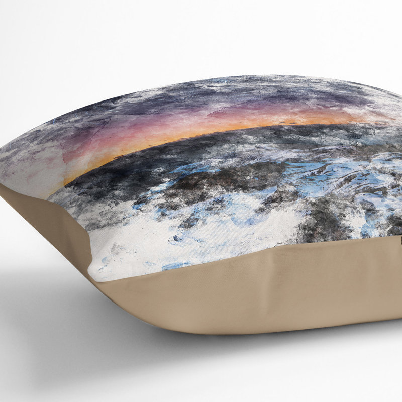 Square Throw Cushion, 40cm H x 40cm W x 15cm D, Stone