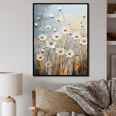 Marguerite blanche en fleurs élégance III - imprimé
