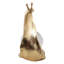 Charmante sculpture d'escargot - Statue d'objets décoratifs avec coquille d'orbe en verre - Design texturé unique pour décoration intérieure - 8 po, or