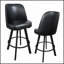 Ensemble de 2 tabourets de bar pivotants rembourrés de qualité commerciale et très confortables avec structure en métal. Convient aux sièges de comptoir de restaurant, de café et de cuisine. Assemblage requis.