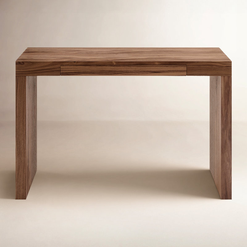 Carson 47.3" W Gloss 1-Drawer Console Table, Walnut