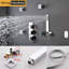 Dream- Square 16" Ceiling Rain Spa Shower System Kit 