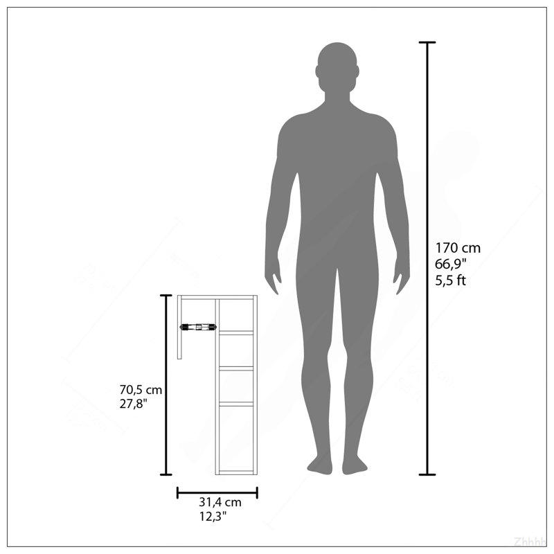 Lodi Freestanding Toilet Paper Cabinet With Slim Vertical Design And Storage Compartment