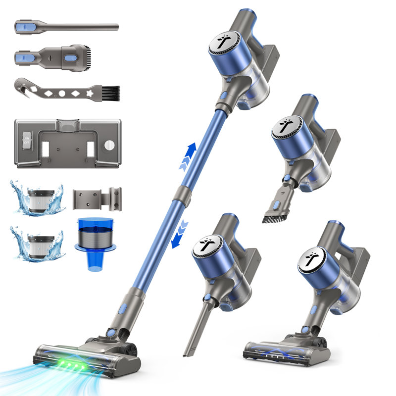 Aspirateur balai sans fil 300W, aspirateur léger 50kpa pour poils d'animaux, planchers durs et tapis
