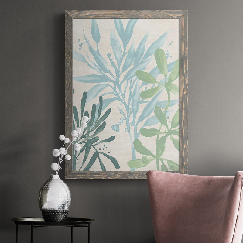 Wasilla Swaying Seagrass III, reproduction d'art sur toile, gris, H 43,5 po x l 31,5 po x P 1 po