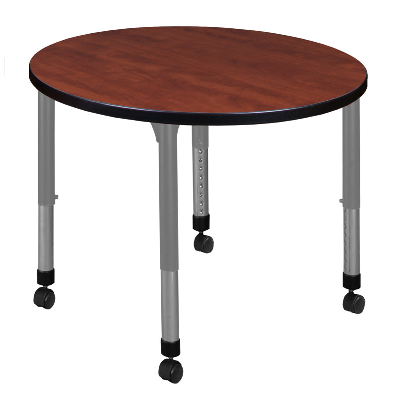 Table de salle de pause de 61 po Kee Mobile, Cerisier, H 34 po x L 30 po x l 30 po