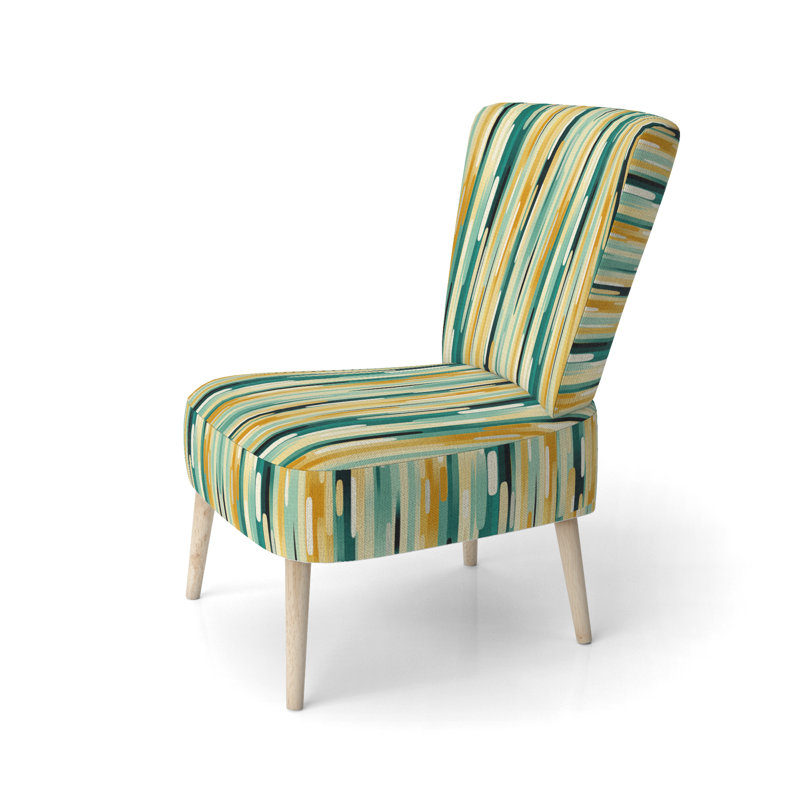 Chaise d'appoint rembourrée Serene Green Stripes