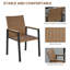 Ensemble de salle à manger 7 pièces pour patio avec table en bois d'acacia massif, chaises en osier rembourrées et structure en acier-282701503