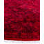 Tapis rouge contemporain en laine noué à la main 8 pi 1 po x 8 pi 3 po Cairns