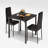 Ergonomic Leather 3-Piece Dining Set - Water-Resistant, Space-Saving For Small Spaces-516323142