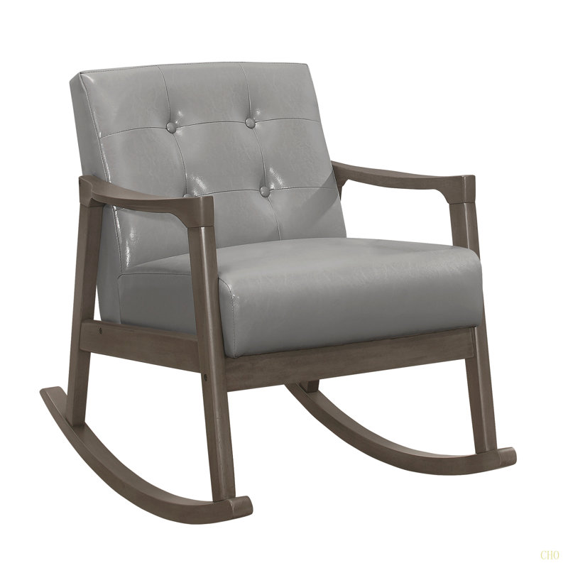 Chaise berçante 1Pc, Gris, Gris