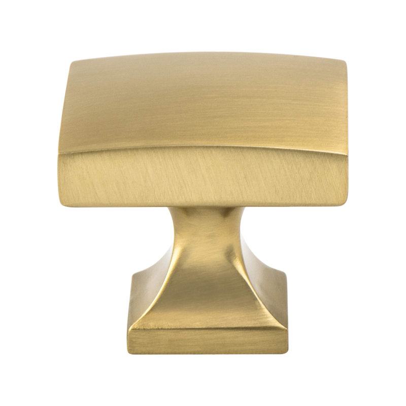 Epoch Edge 1 3/8" Length Rectangle Knob, Modern Brushed Gold