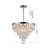 12-Light Chrome Metal Chandelier With Clear Crystals