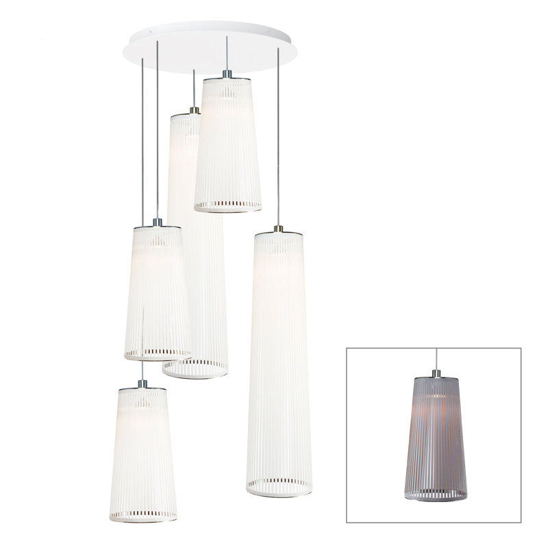 Mélange de lustre Solis, Argent, H 50 po x l 30 po x P 30 po