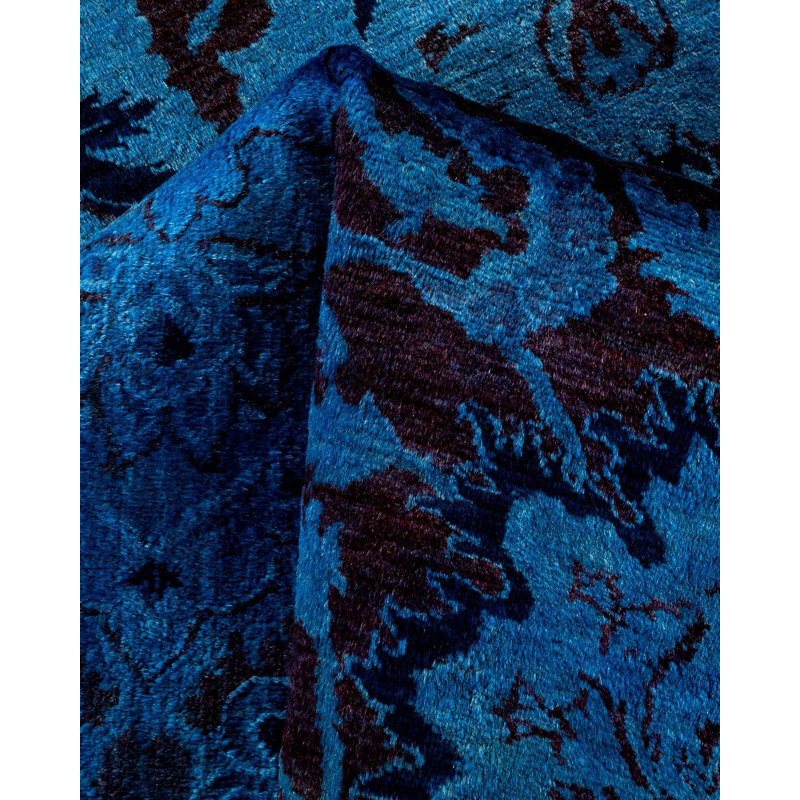 Holsworth One-of-a-Kind 9' 0" X 11' 10" New Age Wool Area Rug Blue