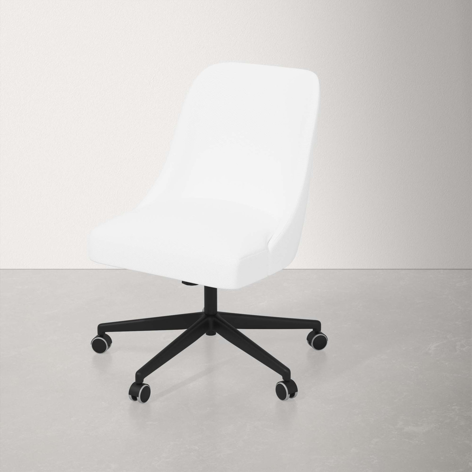 Acosta Office Chair, White Performance Twill