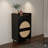 Allen Two-Door, One-Drawer Storage Cabinet In Rattan, Double-Layer Shoe Rack, Suitable For Entryway Use
