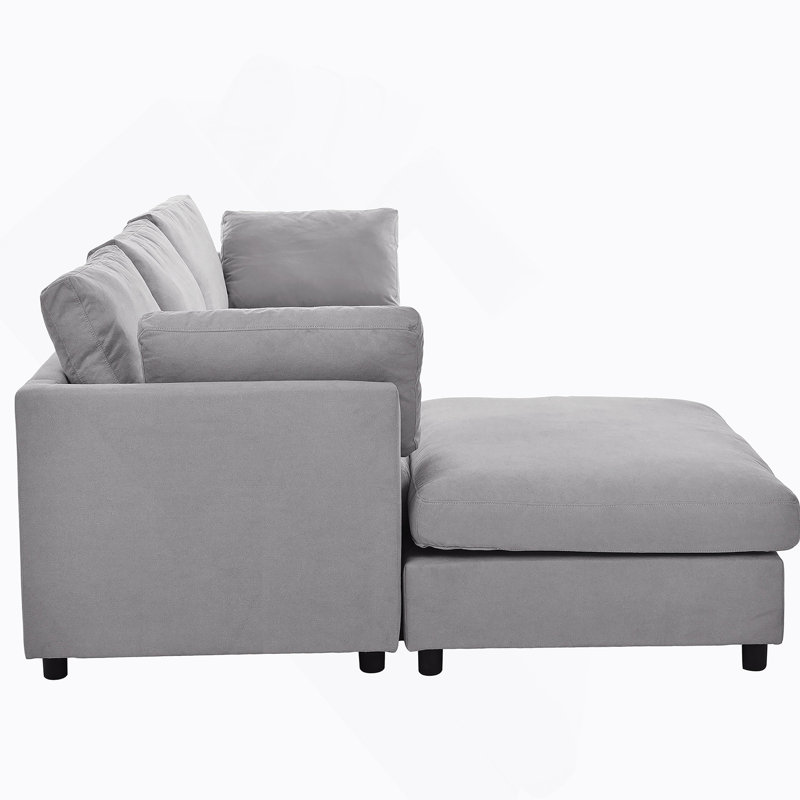 Canapé modulaire convertible Upholstery, canapé en L avec méridienne réversible