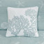 Ensemble de courtepointe brodée en coton percale avec coussin décoratif
