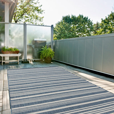Ecology Collection Striped Indoor / Outdoor Area Rug