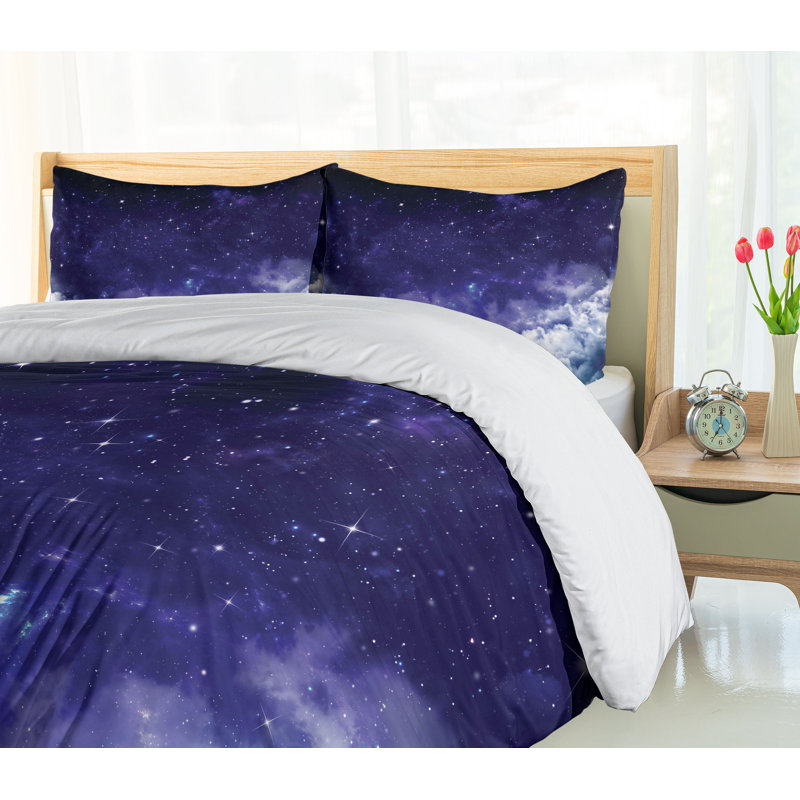 Space Modern & Contemporary Polyester Duvet Cover, Twin