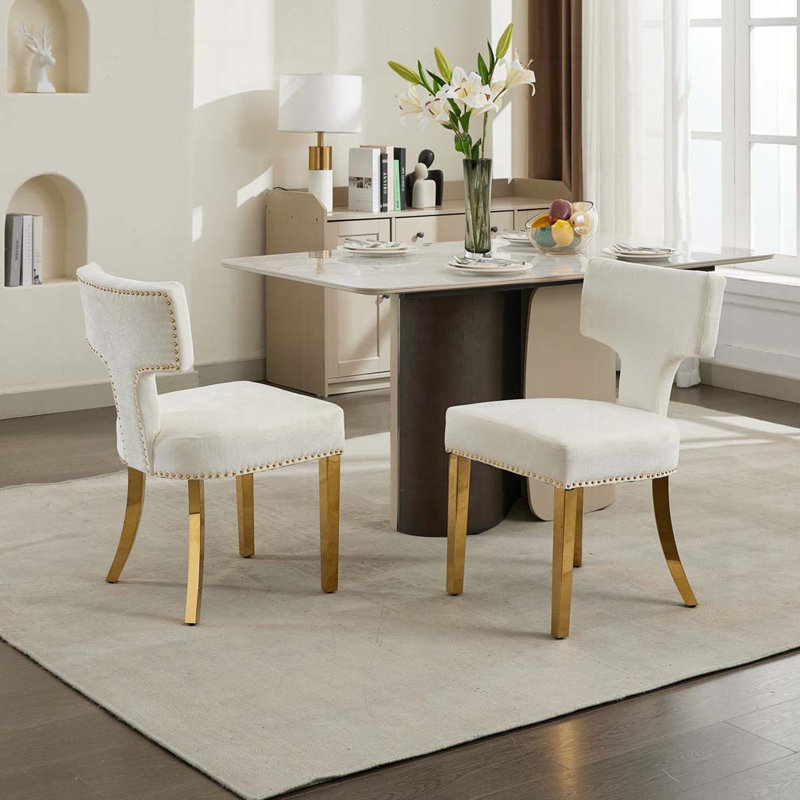 Chaises de salle à manger rembourrées Farmhouse, Beige
