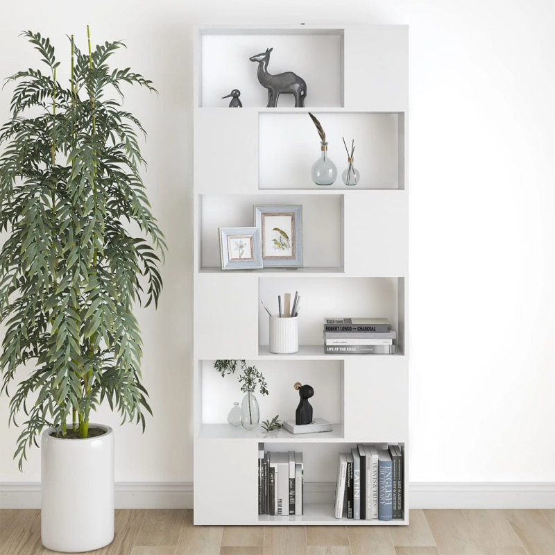 Brystol 186cm H x 80cm W Standard Bookcase, White