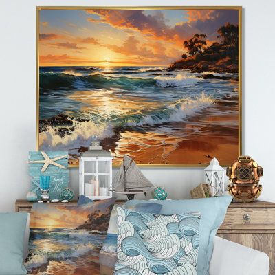Photo de plage ensoleillée Horizons II - Art mural nautique et plage, salon