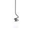 Suspension Sadea Stem Hung Mini présentée en fini granit foncé avec verre ambré à bulles de 13,3 cm (5,25 po).-1443633677