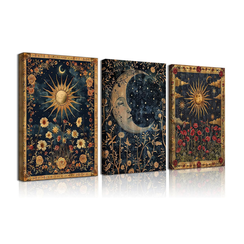 3 Piece Wrapped Canvas Print, 40 cm H x 30 cm W