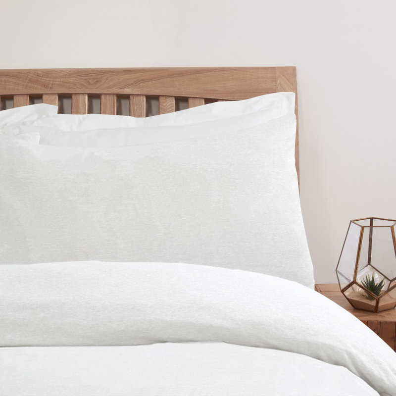Averiee Polyester Solid Colour Duvet Cover Set with Pillowcases, Single - 1 Standard Pillowcase