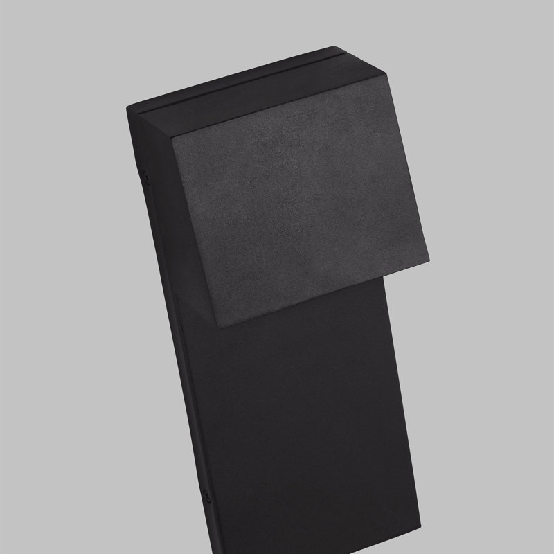 Canto LED Wall Light, Black, 12" H x 5" W x 4.63" D