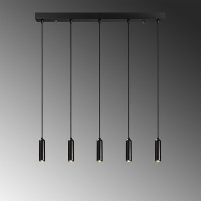 5 - Light Black LED Kitchen Island Pendant