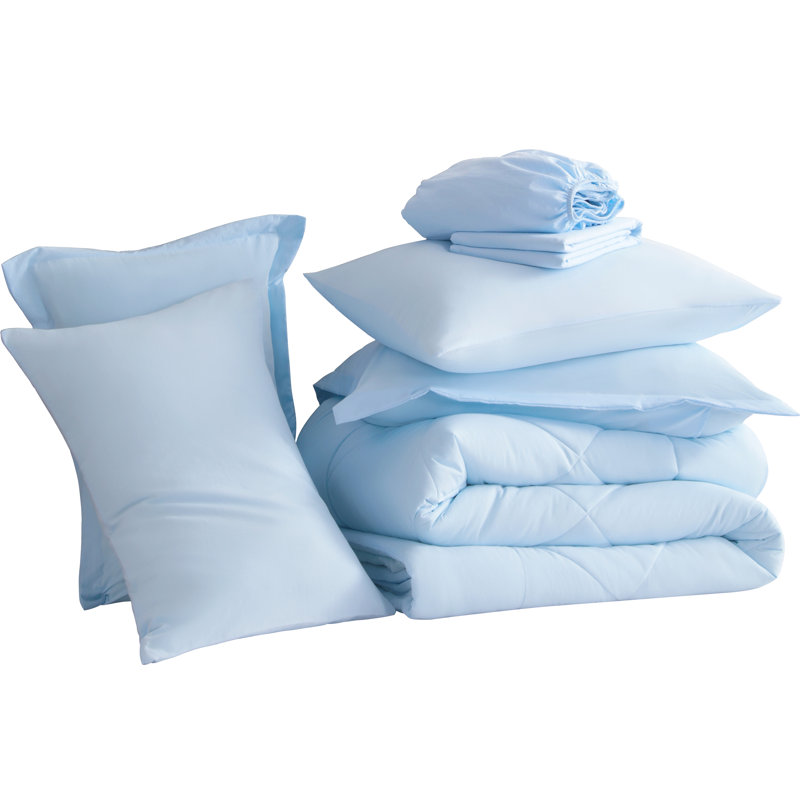 Ensemble de literie pour très grand lit 7 pièces doux et respirant, King (7 Pieces), Turquoise