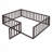 Wood Daybed Frame with Fence-591128210-591128212