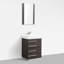 Manders 24'' Free-standing Single Bathroom Vanity with Acrylic Sink and Mirror-24551160